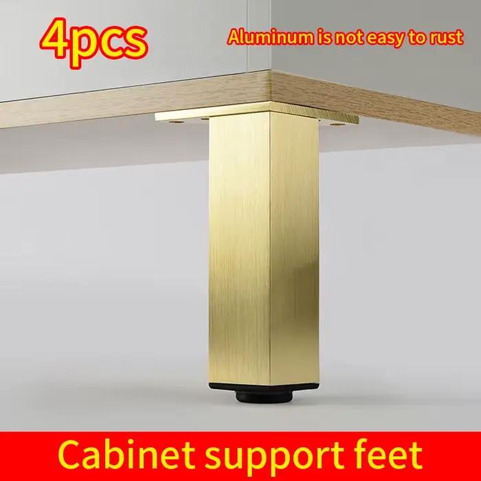 Pieds d'armoire carrés réglables pieds de meubles en aluminium pieds d'armoire pieds de Table basse