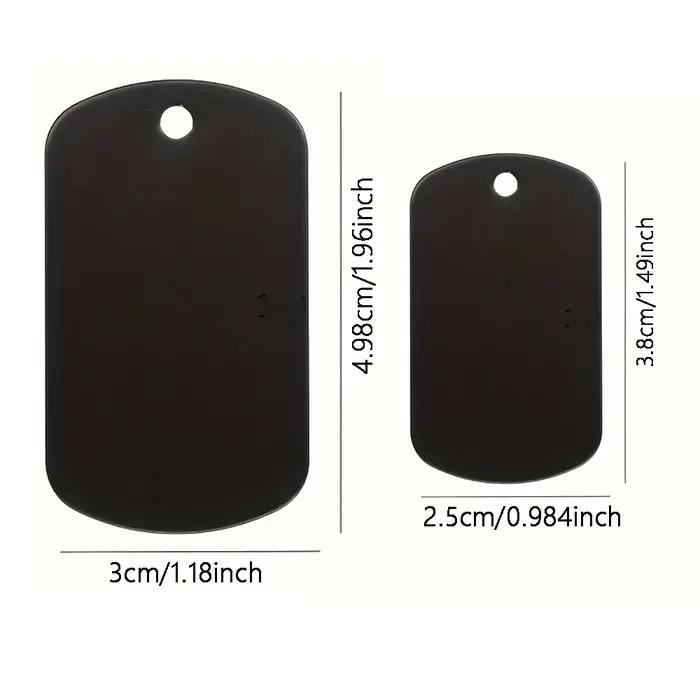 100 pièces d'anneaux porte-clés vierges en aluminium pour badges d'identification militaires, avec l