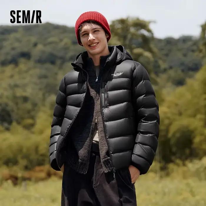Semir doudoune hommes hiver 90% duvet remplissage léger duvet d'oie 2025 nouveau Couple amovible vêt