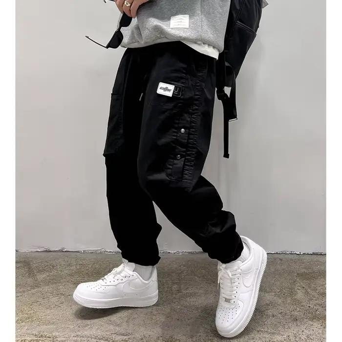 BM extérieur Baggy Cargo pantalon hommes vêtements mode coréenne Sport Joggers Harajuku pantalon de