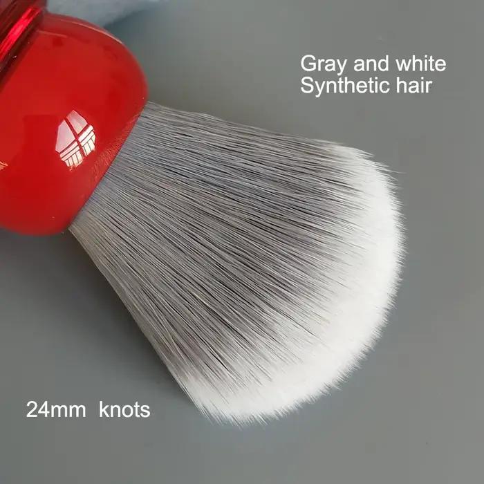 Dscosmetic Kensurfs brosse à raser cheveux doux avec manche en résine rouge et cheveux synthétiques