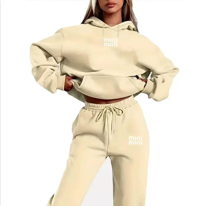 Ensemble de survêtement deux pièces imprimé MM pour femmes, sweat-shirt de Jogging à la mode avec co