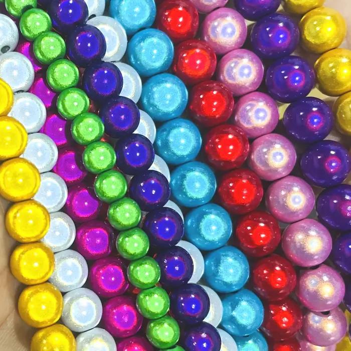 Perles réfléchissantes d'illusion 3D Miracle, 4-30mm, perles acryliques brodées pour la fabrication