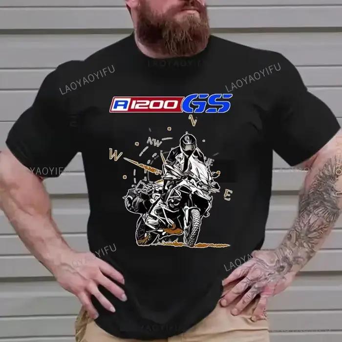 Mode R1200GS moto aventure RT1200 R1200RT R1200 Fans coton T-Shirt je suis un GS Overlander Ride ave