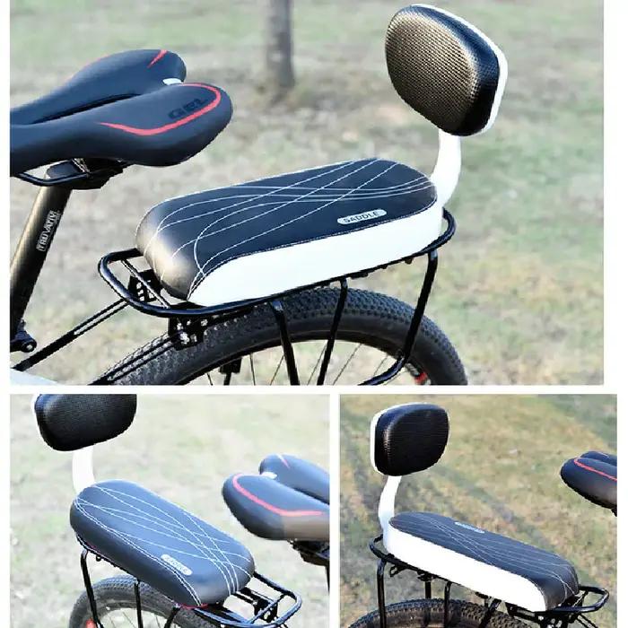 Selle de vélo enfant avec assistance dorsale, siège arrière de VTT T1, coussin en cuir PU, pièces de cyclisme