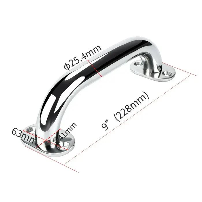Accessoires de bateau Marine 2 pièces en acier inoxydable 9 '', poignée de maintien polie pour porte