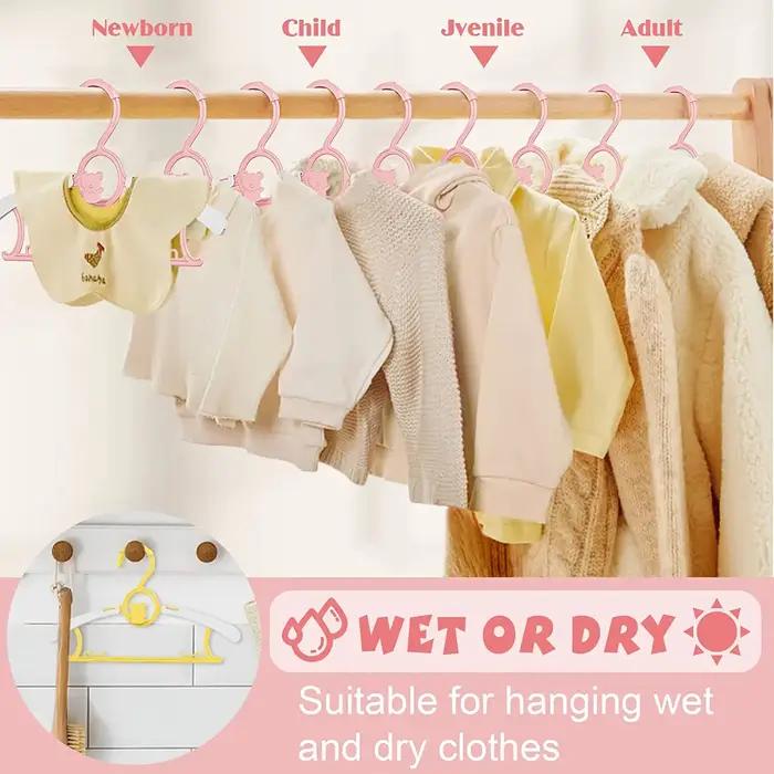 UNTIOR – cintre antidérapant pour vêtements de bébé, cintres de rangement réglables, organisateur de