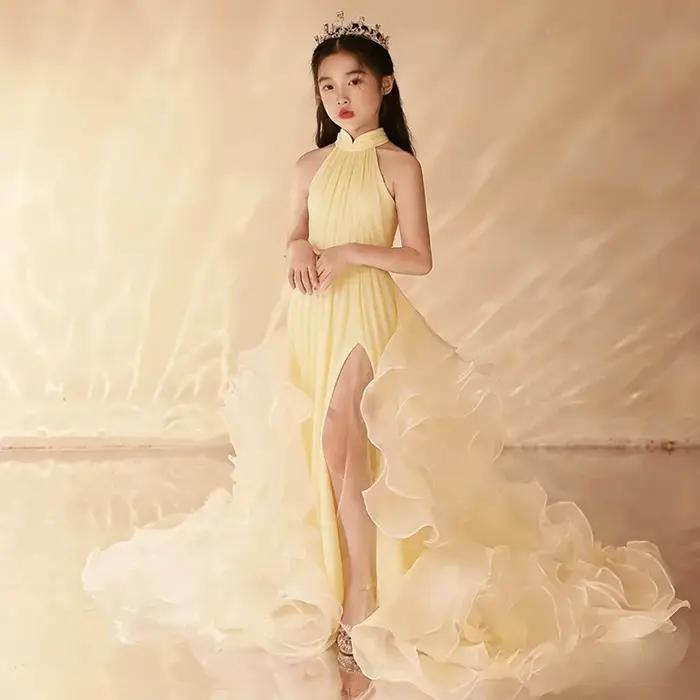 Robe de performance pour filles, tenue de princesse pour fête, tenue de cérémonie pour enfants, robe