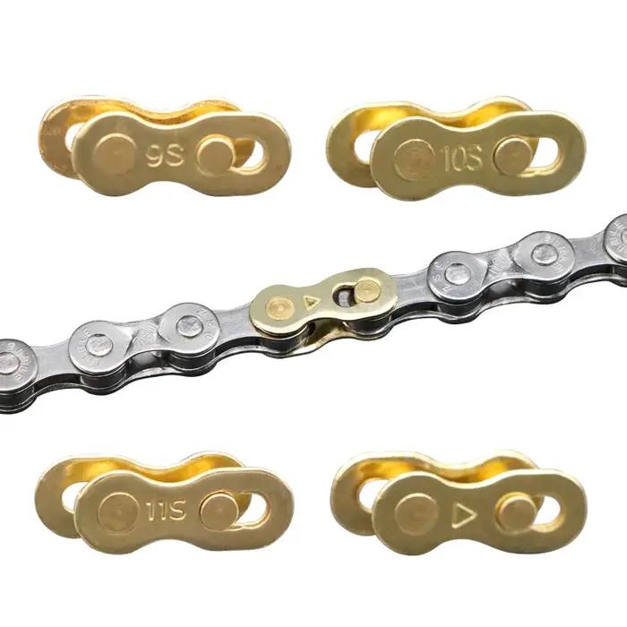 5 paires de joints de connecteur de maillon de chaîne de vélo, boutons magiques, maillons principaux