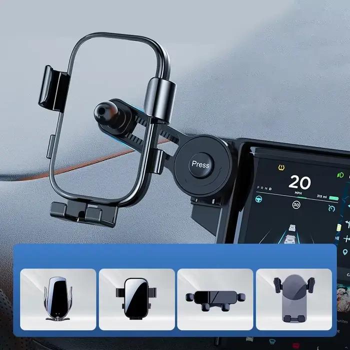Support de téléphone de voiture 360° réglable tige d'extension boule de 17mm pour smartphones conducteur tablette navigation confortable