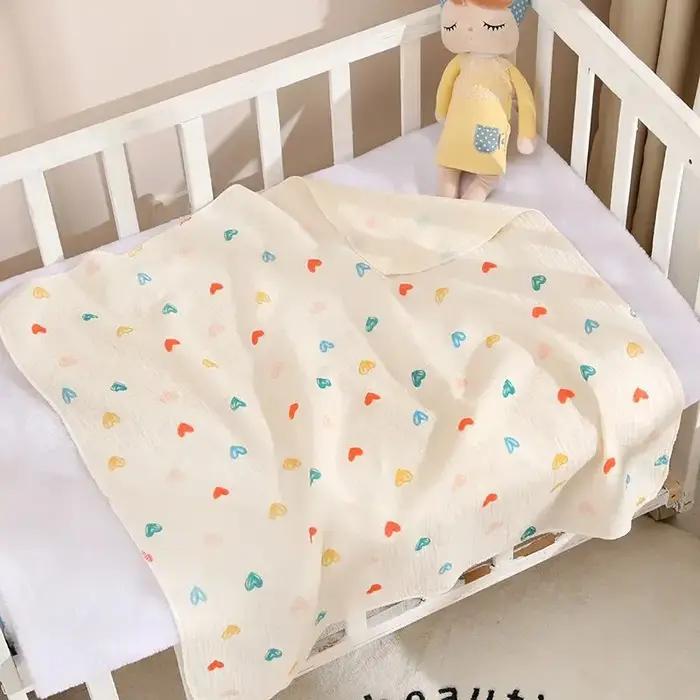 Couverture de réception pour bébé, en mousseline de coton, pour nouveau-né, literie, serviette de ba