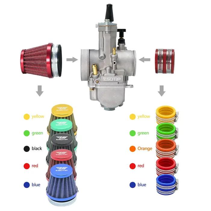 Alconstar- 21 24 26 28 30 32 34mm carburateur Keihin PWK avec filtre à Air 2/4T carburateur adapté m
