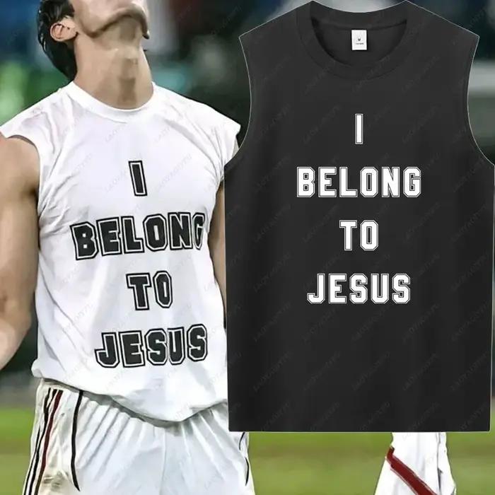 J'appartiens à jésus hommes gilet coton T-Shirt été mode décontracté sans manches gilet culturel T-S