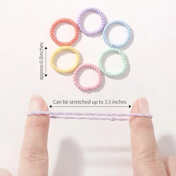 100 pièces/sac bandes de cheveux élastiques filles bébé accessoires de cheveux durables enfant annea
