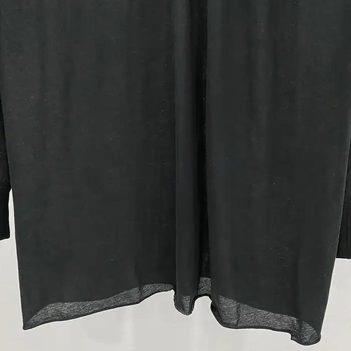 T-shirt en coton à col en V pour hommes, chemises monochromes noires, vêtements à la mode, t-shirts