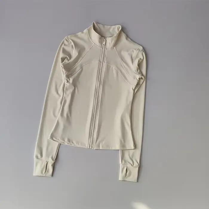 Veste de sport à fermeture éclair pour femmes, combinaisons de Yoga, coupe cintrée, entraînement pou