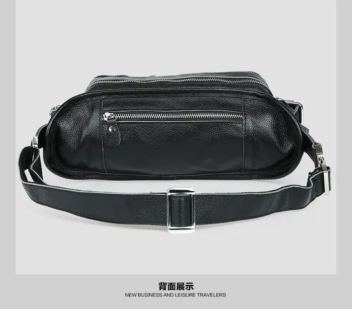 Sac de taille en cuir véritable pour homme, accessoire à la mode, 2017
