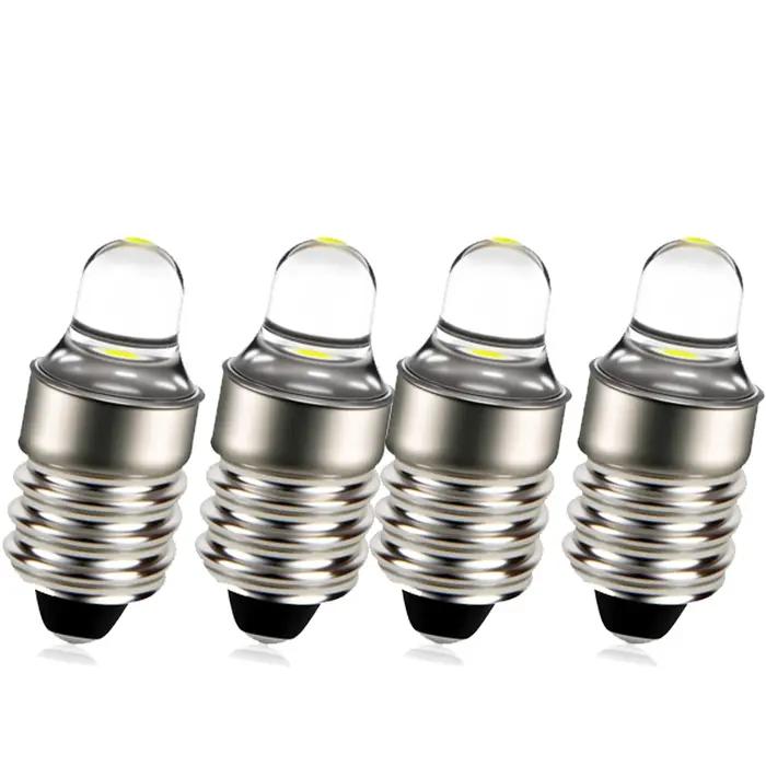 4 pièces E10 lampe extérieure LED vis lampe de poche torche ampoule Mini lampe de travail 6000K 4300