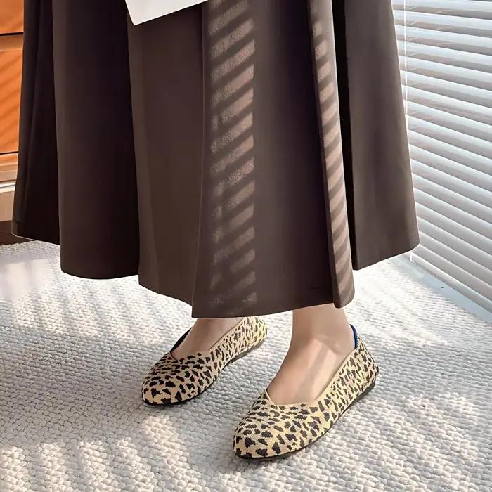 Maggie's Walker – chaussures plates tricotées à bout rond pour femmes, extensibles, classiques, conf