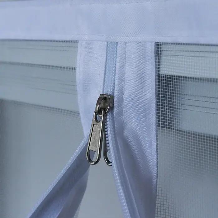 DTGJ-Moustiquaire Fenêtre avec Fermeture Éclair, Écran de Porte Blanc, Taille Personnalisée, Maille