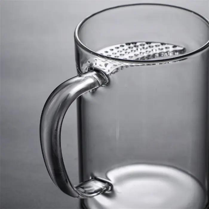 Tasse à thé vert en verre résistant à la chaleur avec filtre en croissant, tasse à thé domestique, f
