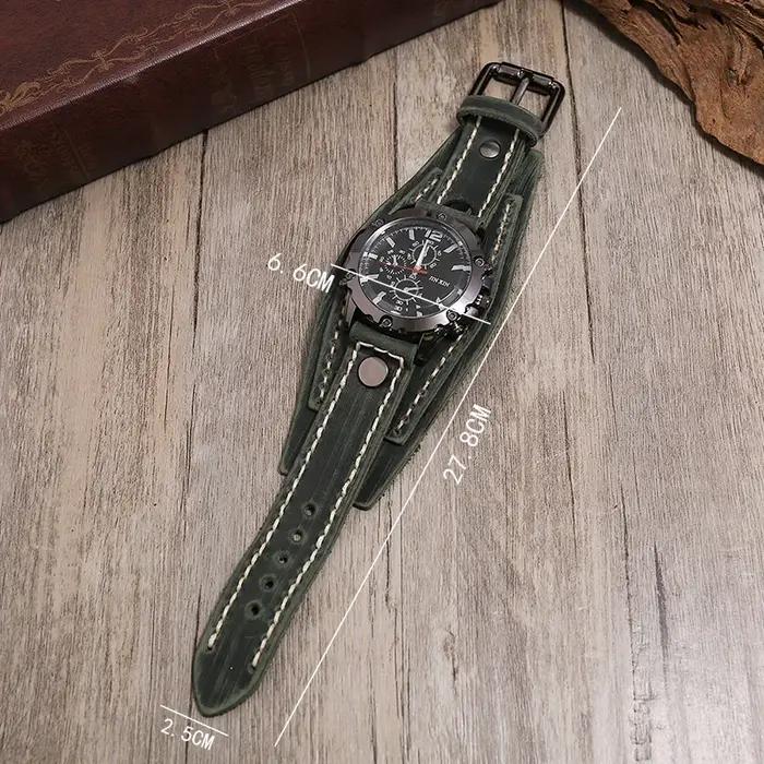 Montres à Quartz pour hommes montre-Bracelet de luxe 2024 bracelet en peau de vache montre de Style