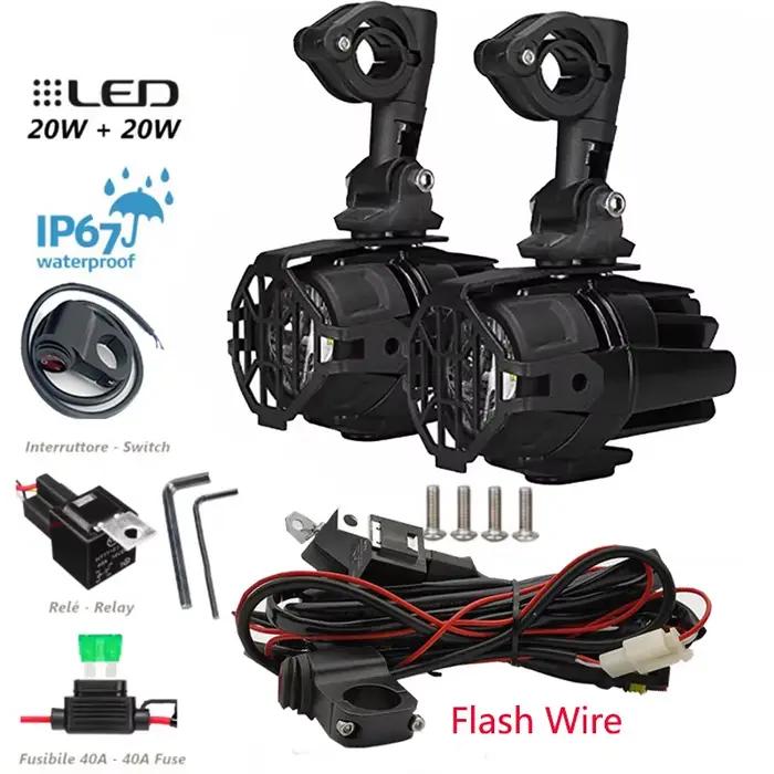 Lumière stroboscopique anti-brouillard Led pour motos, pour BMW R1200GS, R1250GS, ADV, F800GS, K1600