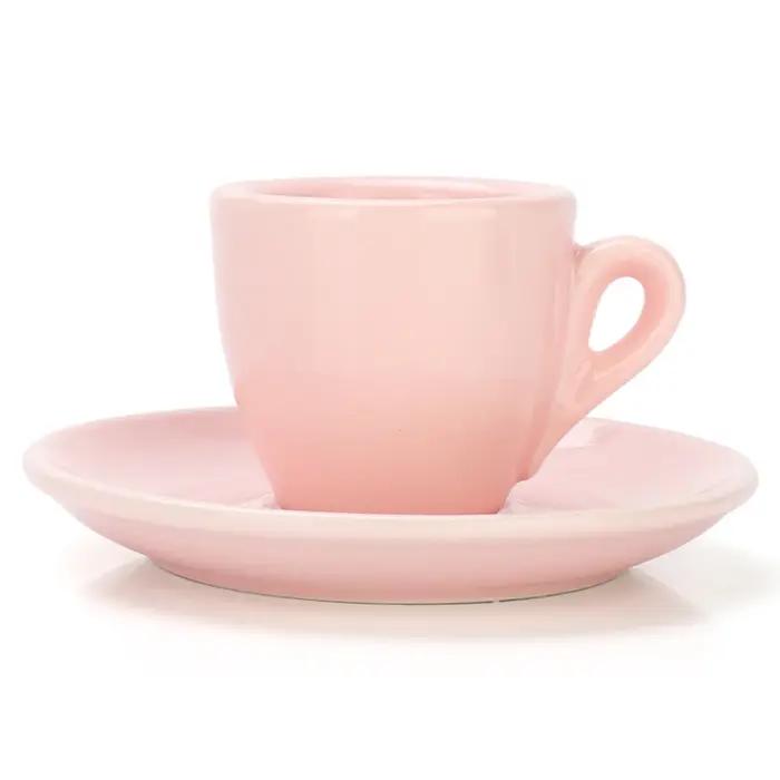 Tasse à expresso en porcelaine de 50ml, avec soucoupe et cuillère, tasse de 9mm d'épaisseur de paroi