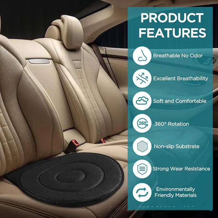 Coussin de siège rotatif à 360 degrés pour personnes âgées et femmes enceintes confort maximal voyage support musculaire multifonctionnel pour véhicule