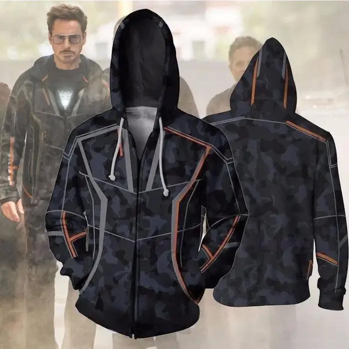 Super-héros Tony Stark Cosplay sweat à capuche pull décontracté survêtements amples automne printemp