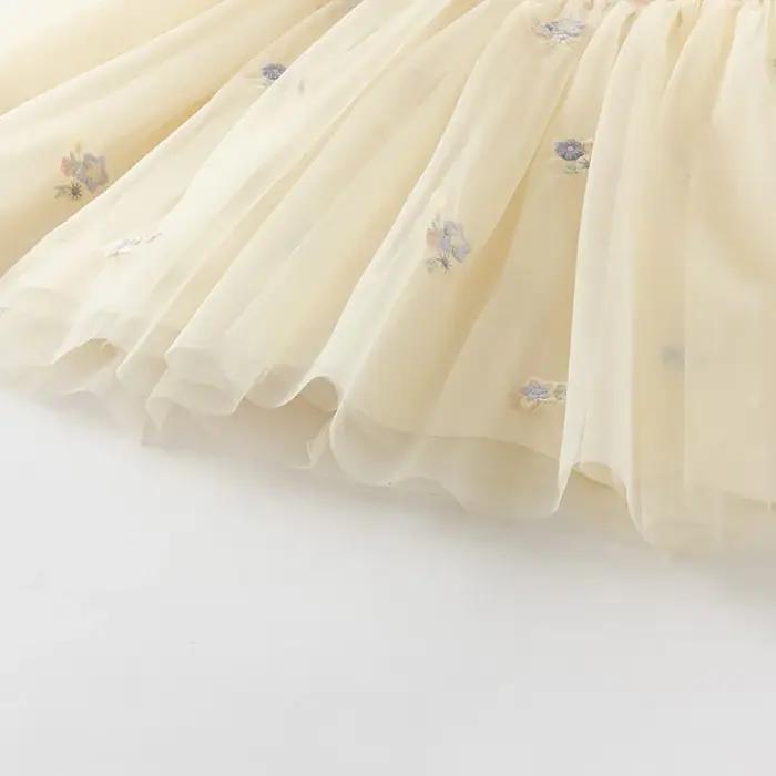 Dave Bella été filles bébé princesse robe charme élégant mignon maille brodé robe florale fête douce