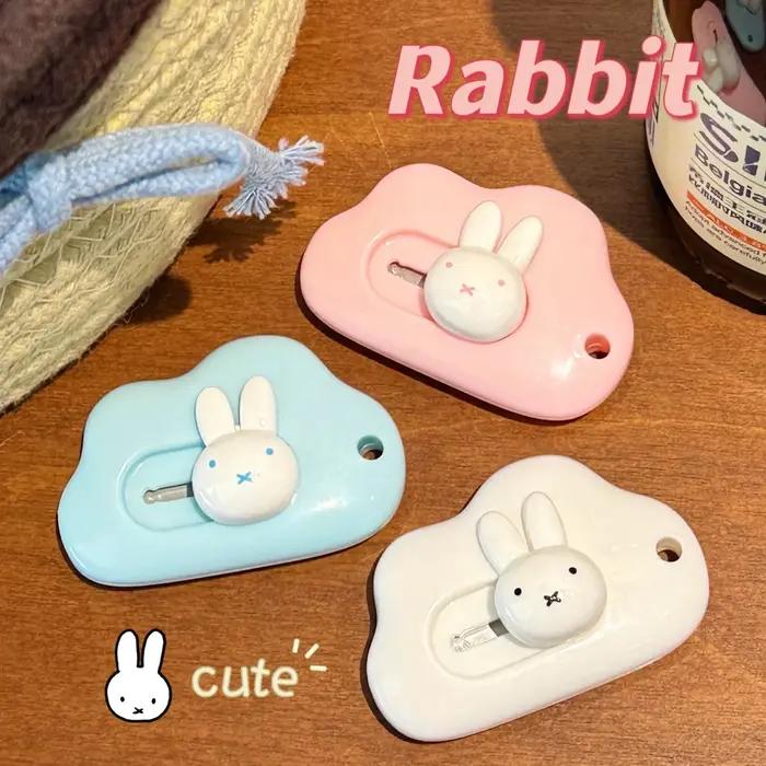 Lot de 1/3 couteaux décoratifs Miffy mignons, portables, pour étudiants, pour découpe de papier, pet