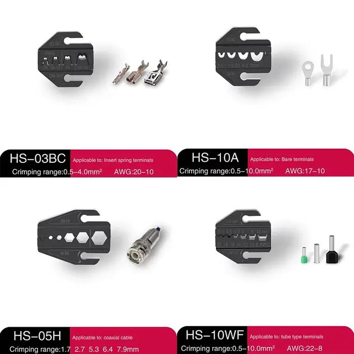 Kit de pinces à sertir pour bornes pré-isolées, couvercle de serrage HS-30J HS-40J/pince à sertir mu