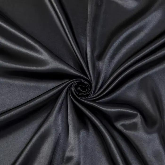 Drap-Juste en Satin Noir de Couleur Unie, Juste de Matelas avec Bande artificiel astique, Taies d'Or