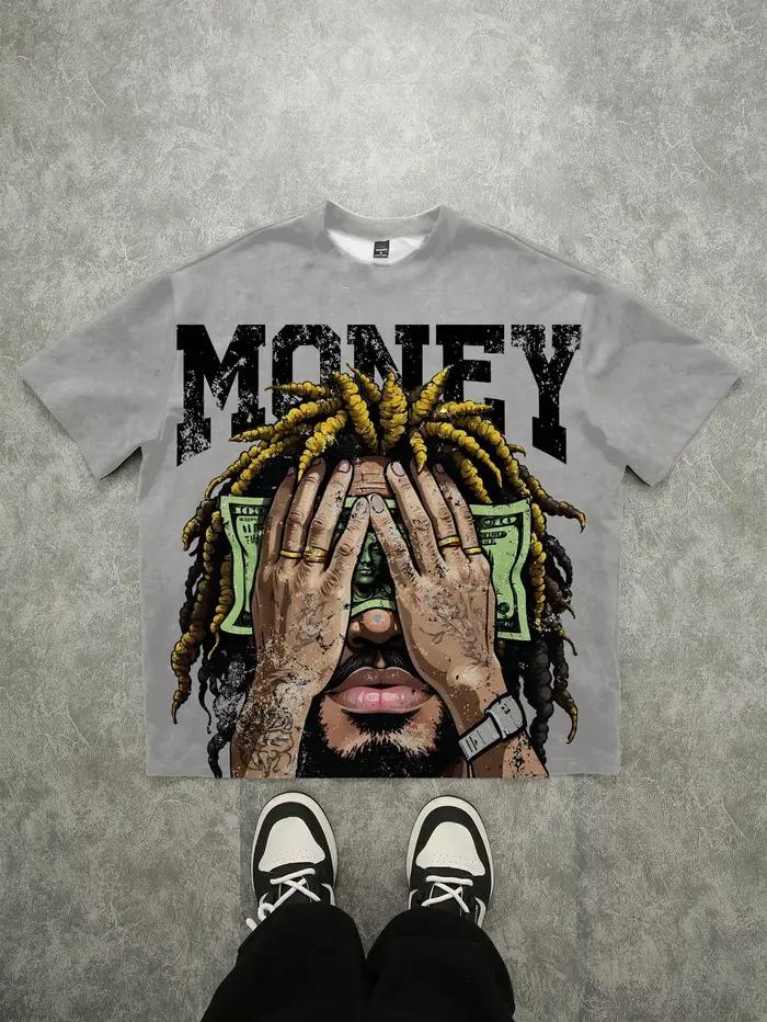 Le nouveau T-shirt pour hommes pour l'été 2025 comprend un motif de lettres 3D décontracté, à la mod