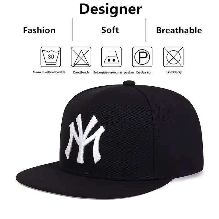 Chapeaux hip-hop brodés de lettres unisexes, casquettes de baseball décontractées réglables, chapeau