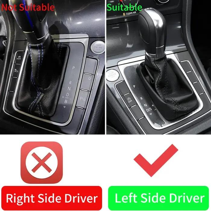 Pommeau de levier de vitesse DSG en cuir véritable point rouge pour Golf 7 7.5