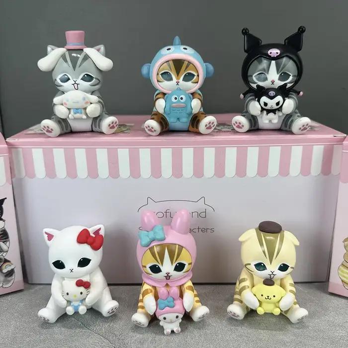 Mofusand Kitten X Kt Cat Cross-Dressing Sitting Posture Blind Box Multiple Styles Cute Doll Desktop