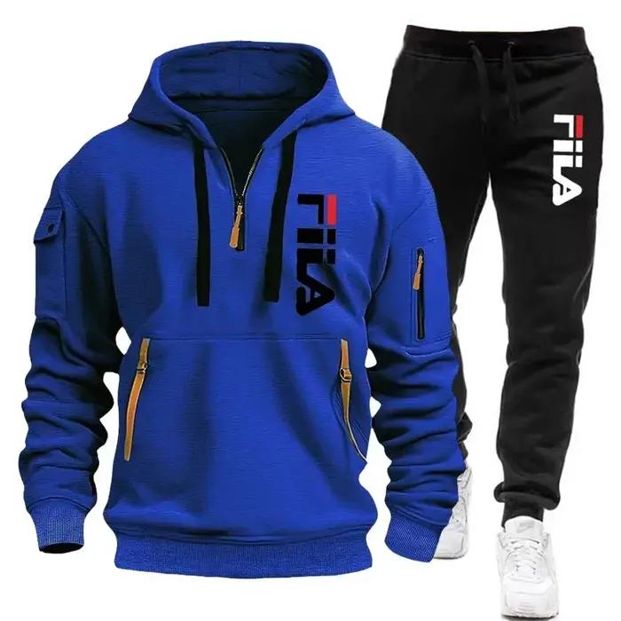 Ensemble de course à manches longues pour hommes, vêtements de sport confortables et décontractés +