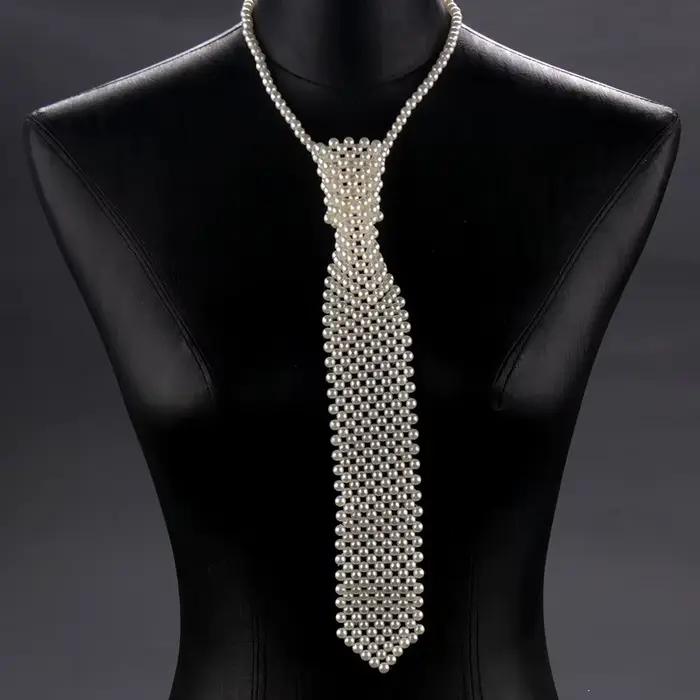 Cravate en perles populaire, style tendance, vêtements de tempérament pour garçons et filles, nœud p
