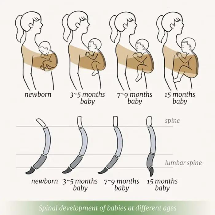 PANGDUBE Porte-bébé ergonomique en coton doux pour les nouveau-nés à 36 mois Porte-bébé avant confor