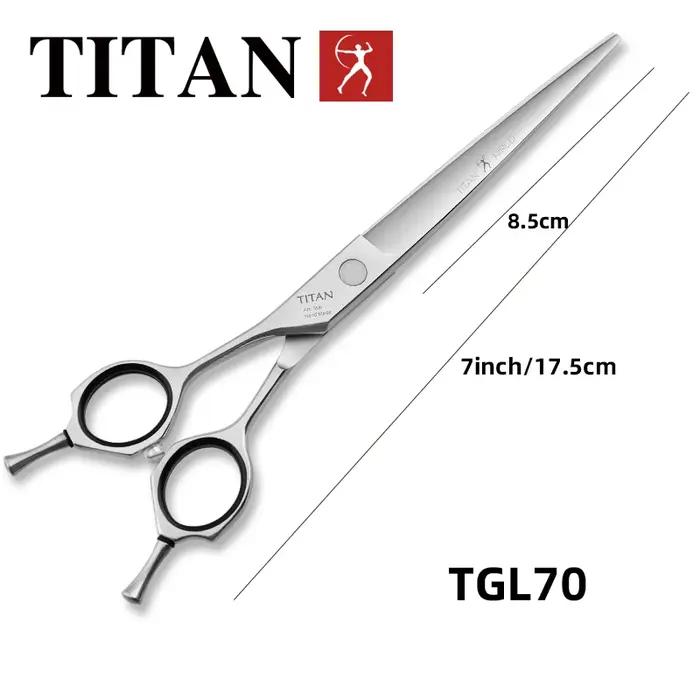 Titan professionnel 7 pouces ciseaux de coupe pour gaucher ciseaux de coiffeur ciseaux de coiffure