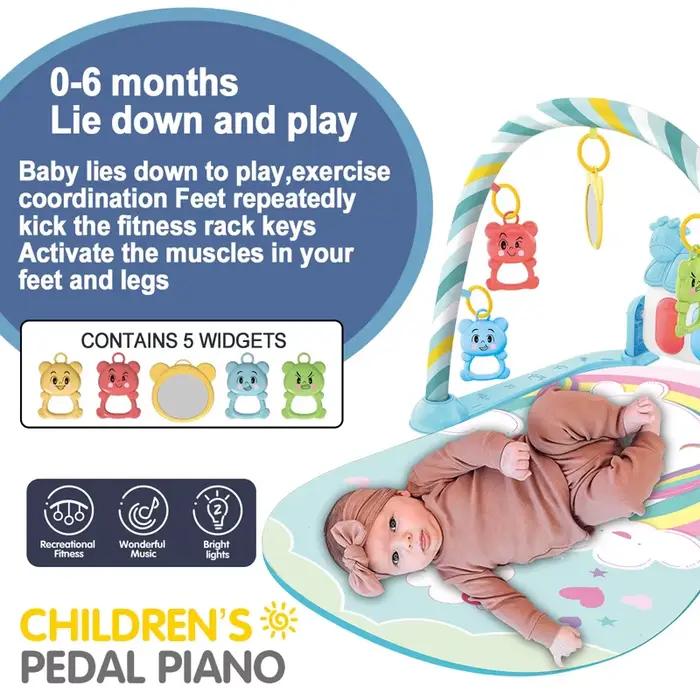 Support de Fitness pour bébé, jeu de musique, jouets d'activité de gymnastique, couverture rampante