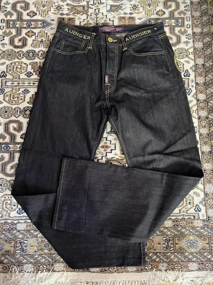 Jean décontracté vintage années 2000 avec motif Statue de la Liberté et diamants, taille haute, coup