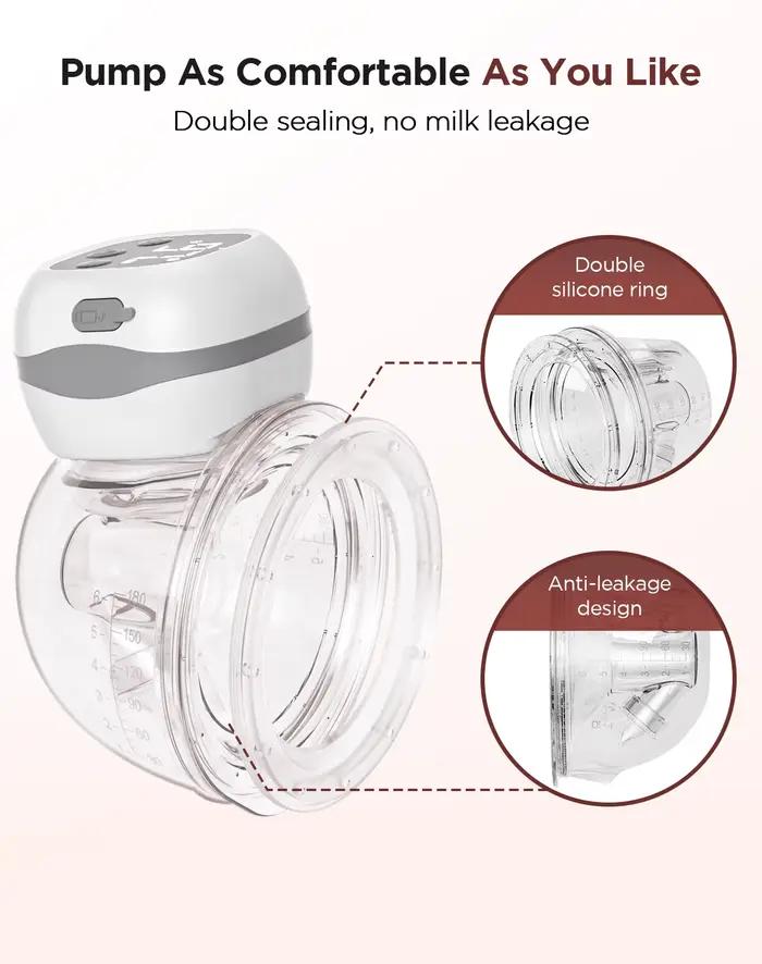 2 pièces tire-lait électrique mains libres sans BPA 12 niveaux et 3 Modes mise à niveau tire-lait po