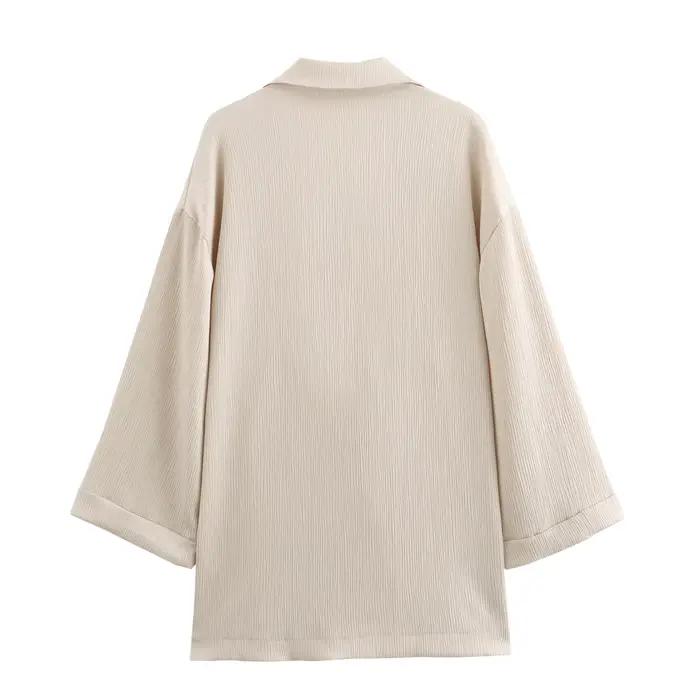 Ensemble veste et pantalon décontractés pour femmes, déformés, trempés, à la mode, style européen et