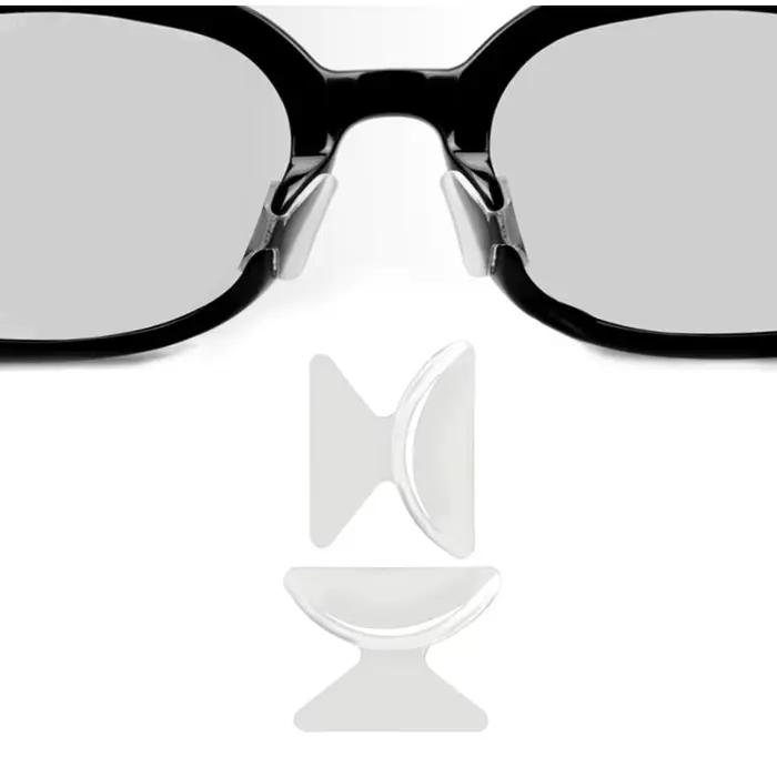 20 pièces plaquette nasale adhésive, plaquettes nasales pour lunettes bâton sur Silicone anti-dérapa
