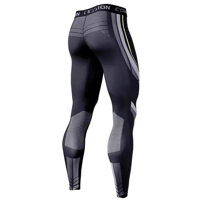 Pantalons de Compression hommes décontracté maigre Joggers pantalons de survêtement entraînement gym