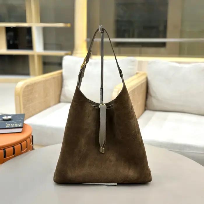Sac Hobo en Daim 2026 Nouveau Sac à Bandoulière Grande Capacité en Cuir Véritable Souple pour Femme,