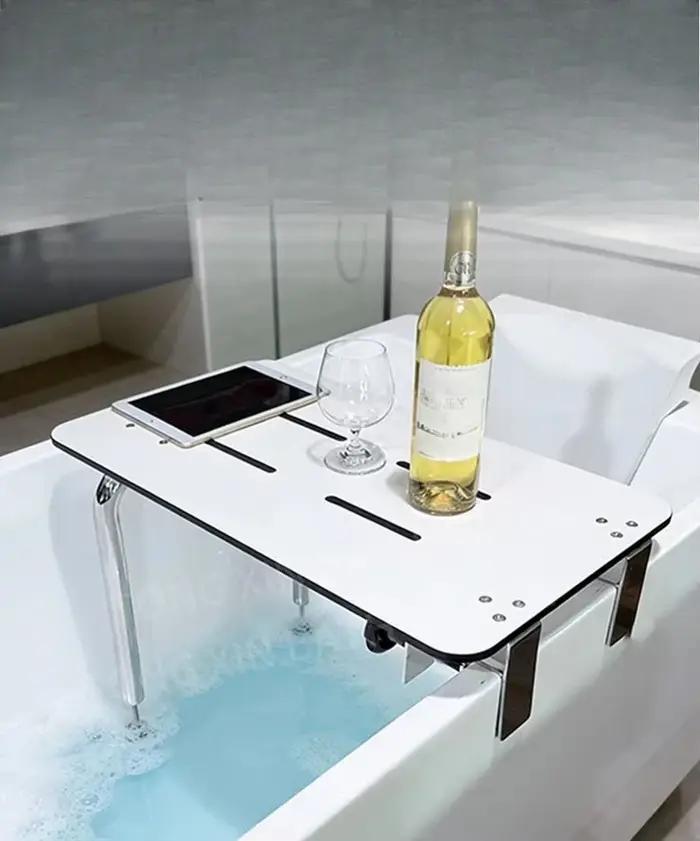 Tabouret pliant pour baignoire design innovant imperméable résistant à l'humidité pliable hauteur réglable座椅折叠淋浴凳创新设计防水防潮90度折叠高度可调通用浴缸坐凳